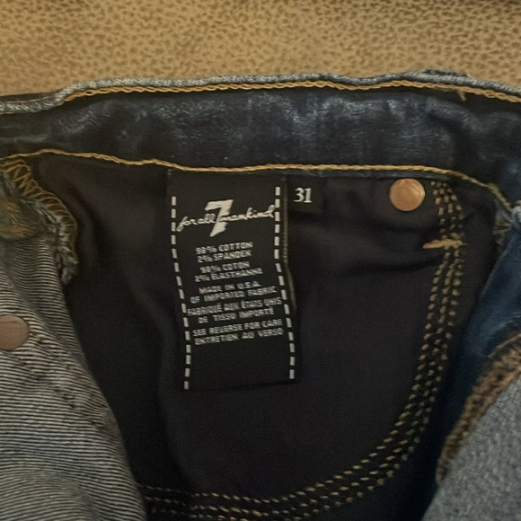 7 for all mankind stretch jeans  size 31 - Picture 3 of 4